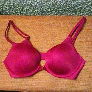 LIKE NEW VICTORIA SECRET PUSH-UP BRA SZ 32C IN MAROON